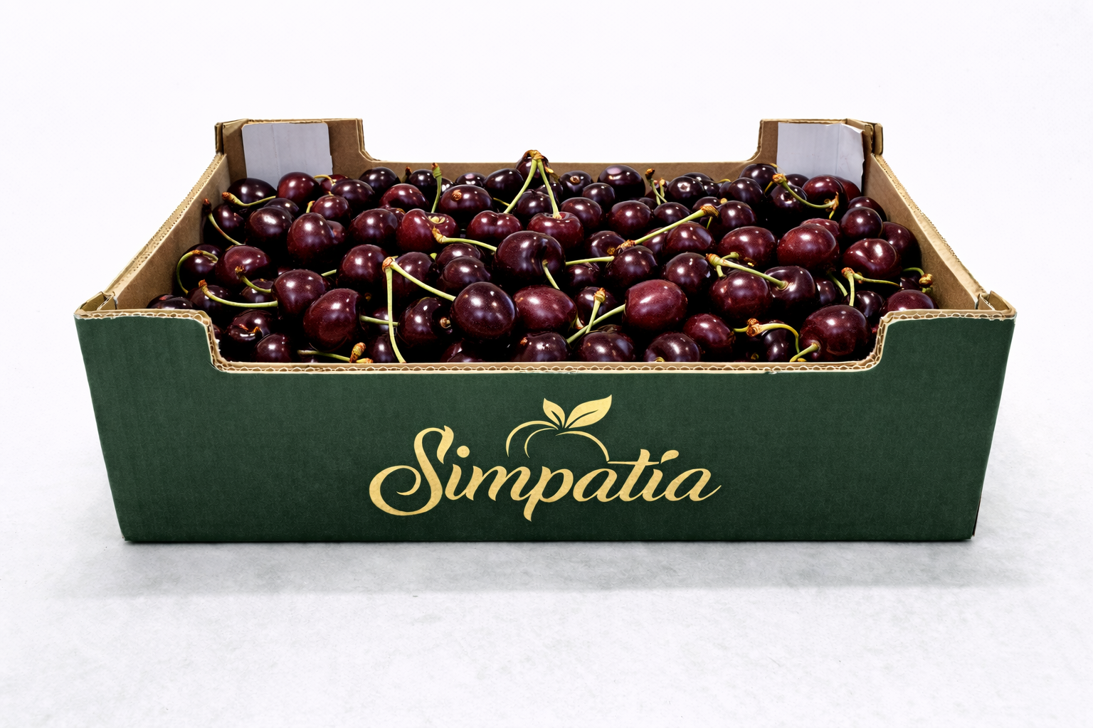 Caja de cerezas marca Simpatía - Producto premium Euro Sweet Ortiz